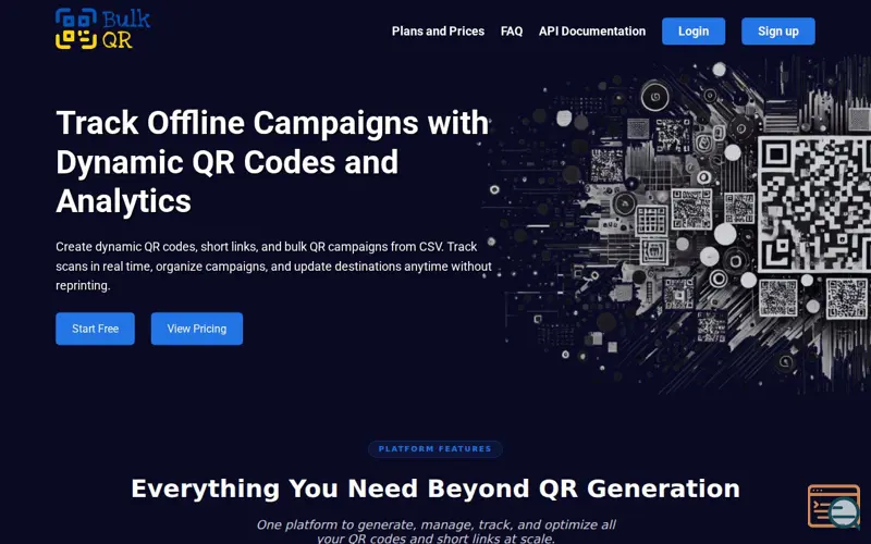 Screenshot of BulkQR