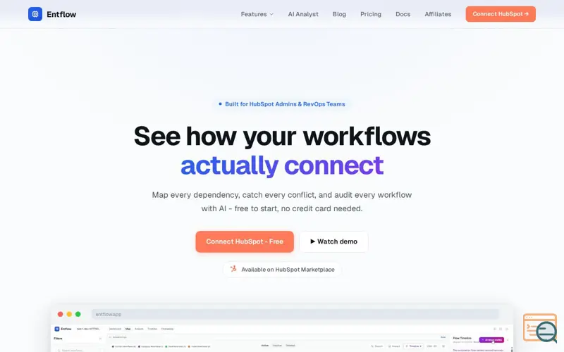 Screenshot of Entflow