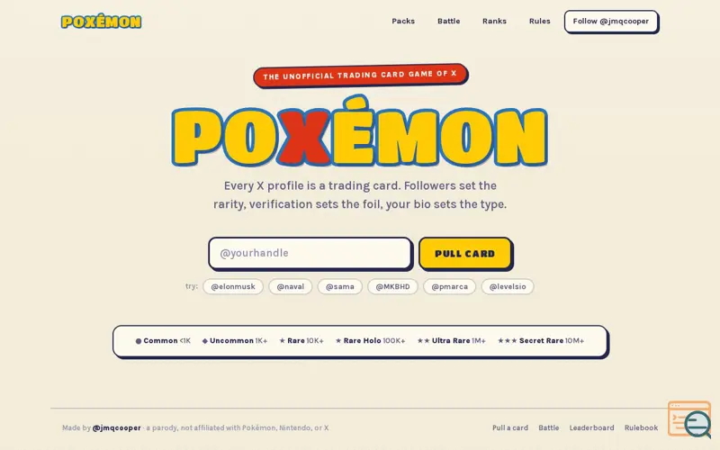 Screenshot of Poxemon