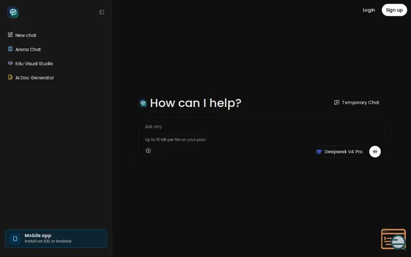 Screenshot of 24chatbots