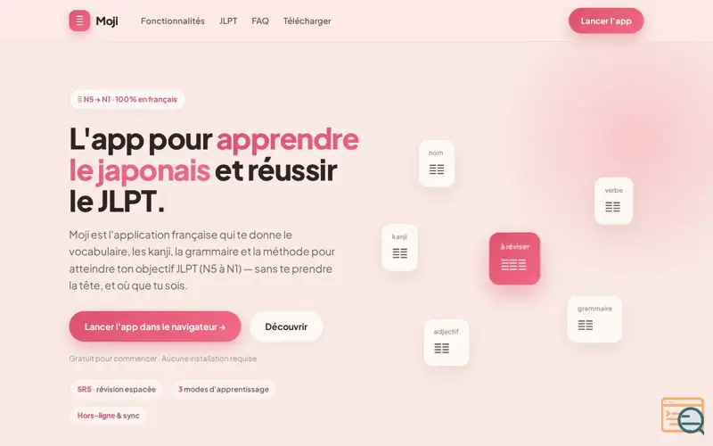 Screenshot of Moji : Apprendre le japonais