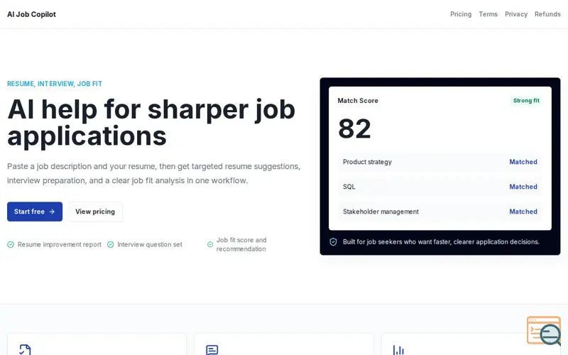 Screenshot of AI Job Copilot