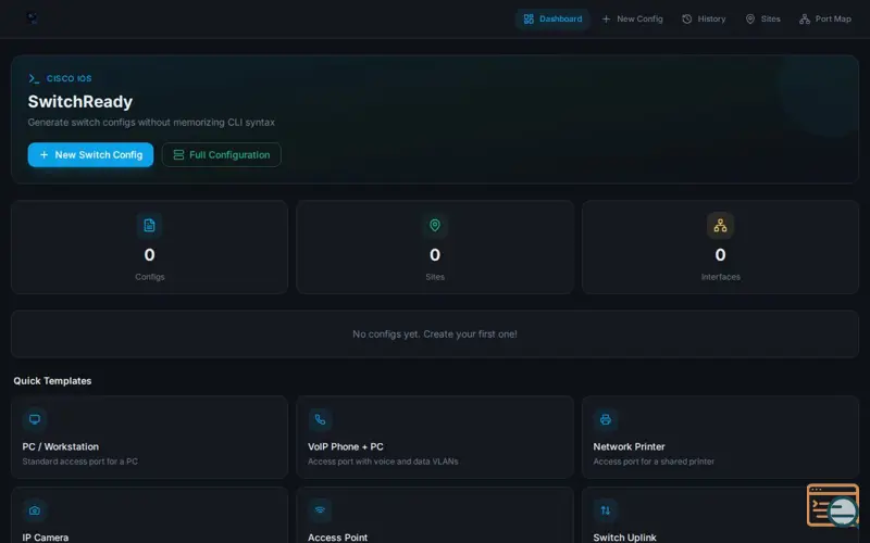 Screenshot of SwitchReady