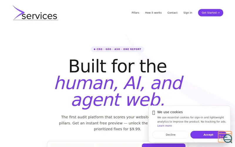 Screenshot of Greater Than Services