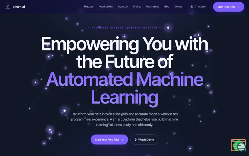 Screenshot of Elham.ai