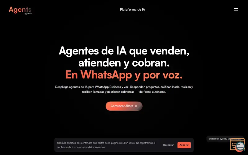 Screenshot of Agents by Yudex Labs