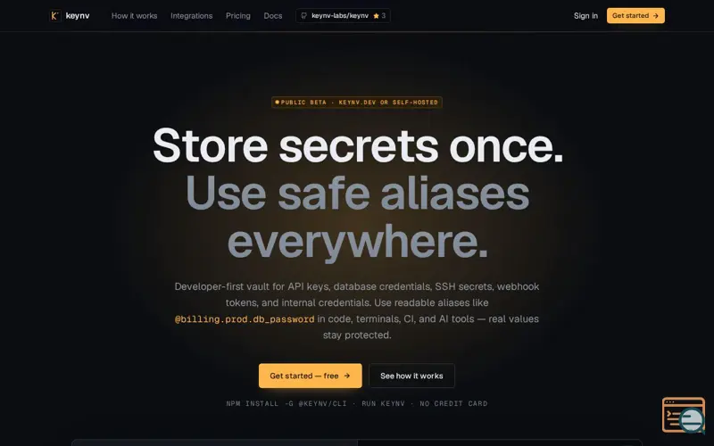 Screenshot of Keynv