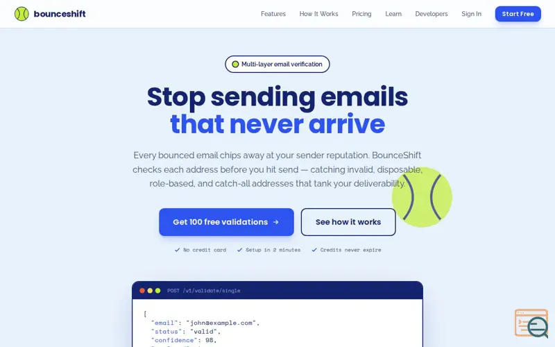 Screenshot of BounceShift