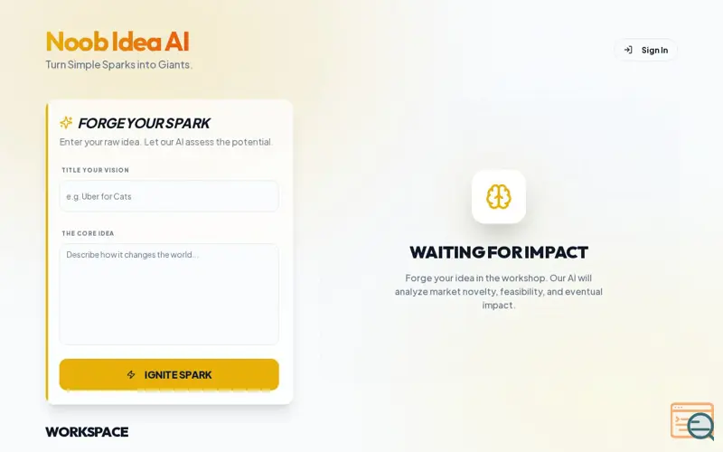Screenshot of Idea  AI