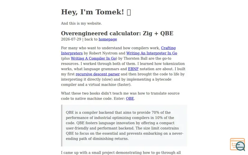 Screenshot of Tomekw, a launch using Keybase