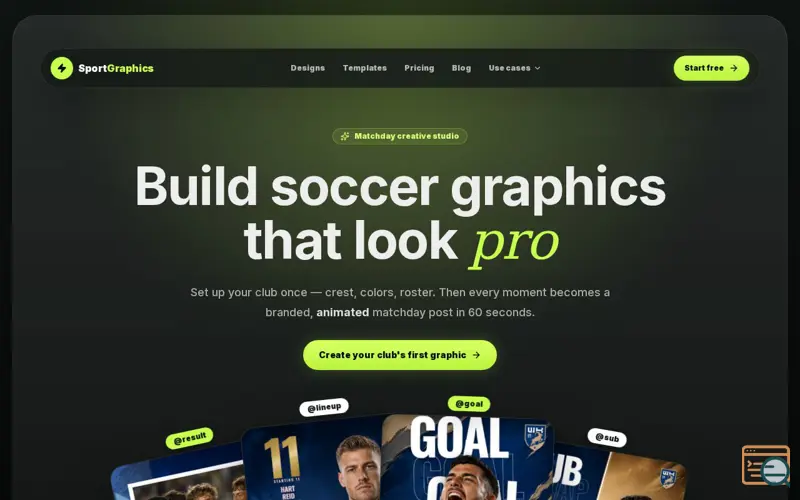 Screenshot of SportGraphics