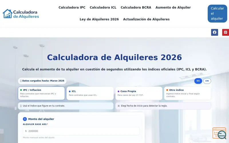 Screenshot of Alquileres Calculadora