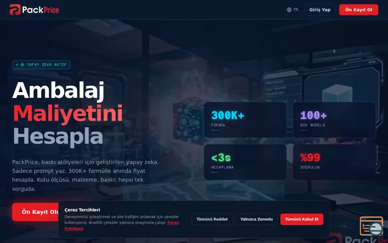 Screenshot of PackPrice