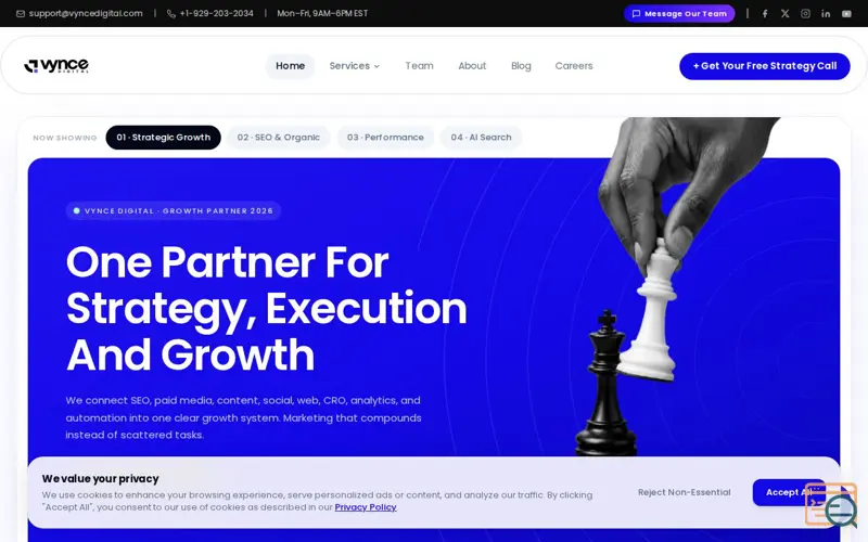 Screenshot of Vynce Digital