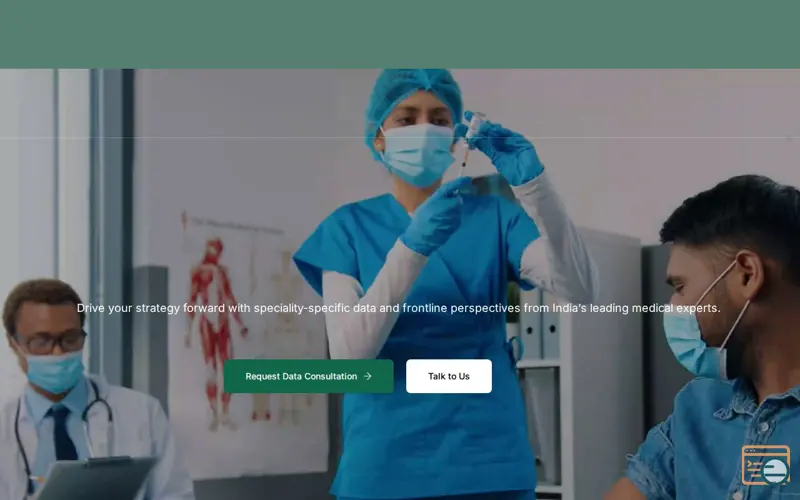 Screenshot of healthcare market research panel 