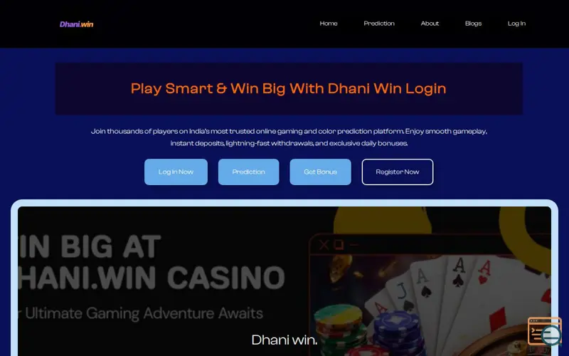 Screenshot of Dhani win