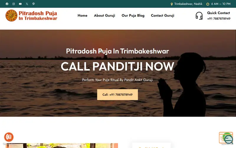 Screenshot of Pitradosh Puja In Trimbakeshwar