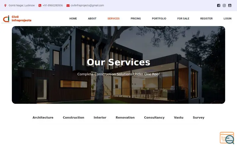 Screenshot of Civil Infraprojects