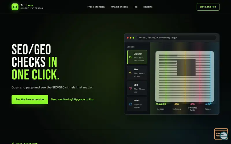 Screenshot of Bot Lens