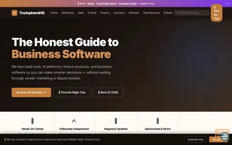 Screenshot of ToolsphereHQ