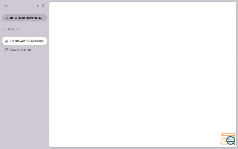 Screenshot of Arc-ui-skeleton