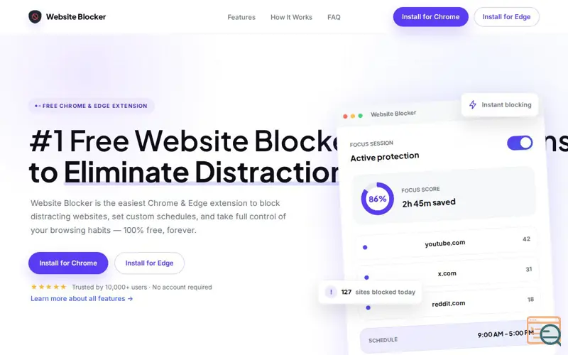 Screenshot of Website Blocker