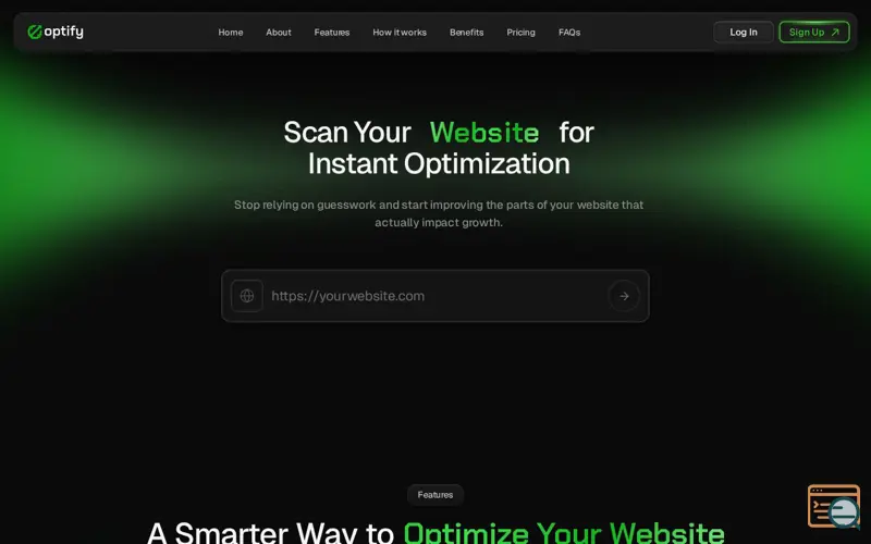 Screenshot of Optify