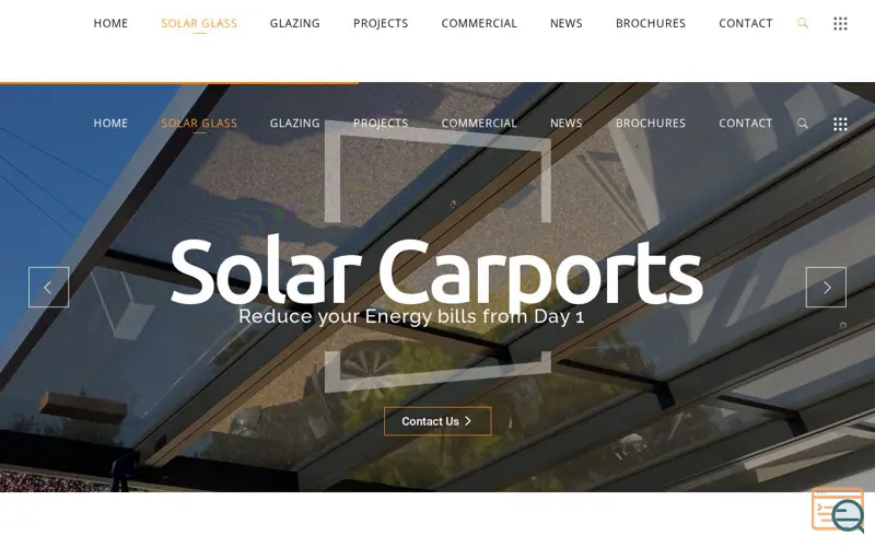 Screenshot of NewFrame Solar Carports in UK
