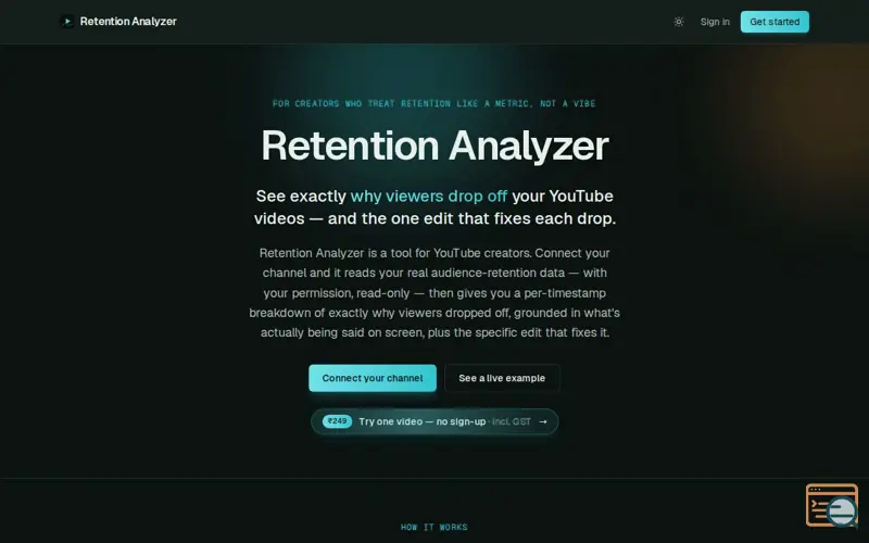 Screenshot of Retention Analyzer