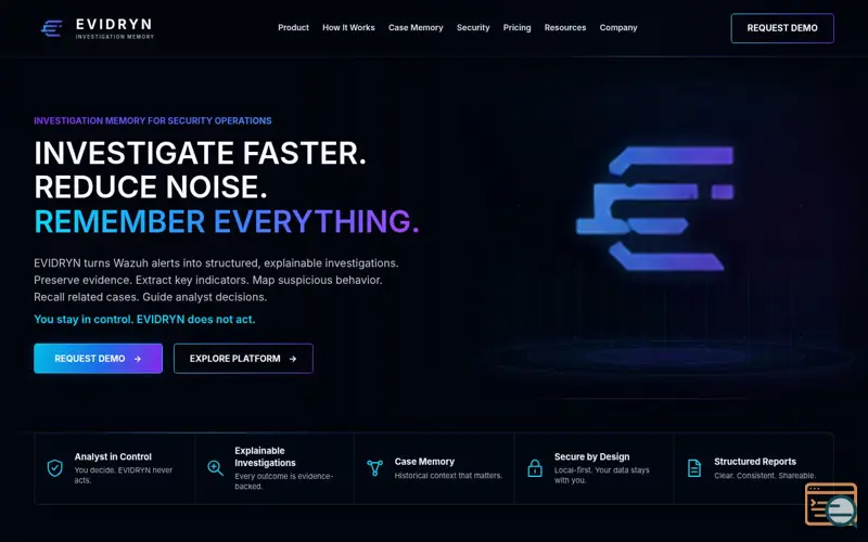 Screenshot of evidryn