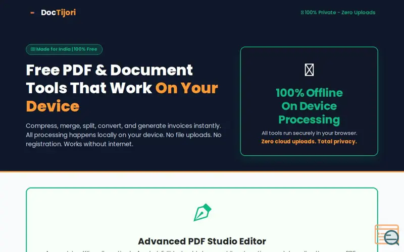 Screenshot of DocTijori