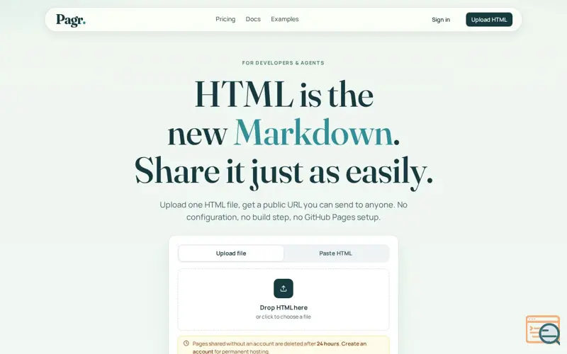 Screenshot of Pagr.