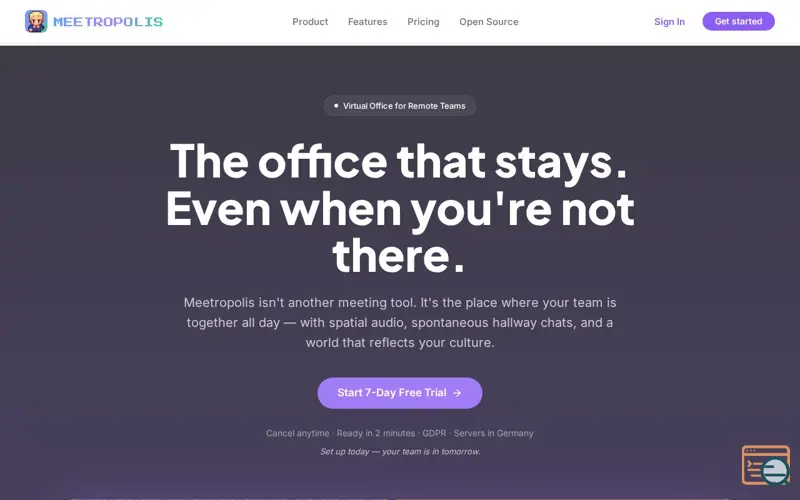 Screenshot of Meetropolis - Virtual Office