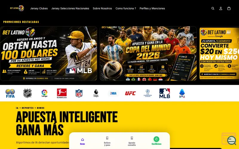 Screenshot of Bet Latino AI
