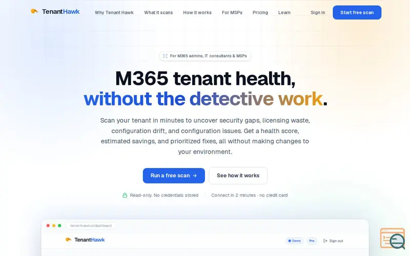 Screenshot of Tenant Hawk
