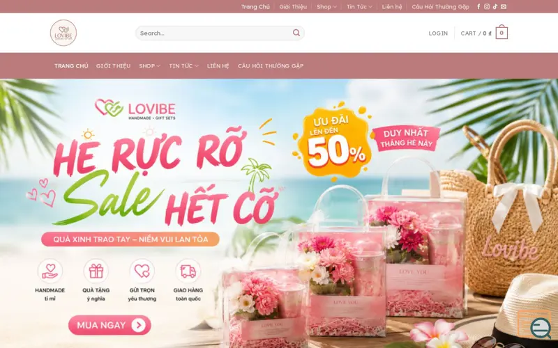 Screenshot of Set Hoa Lụa Cao Cấp Đẹp, Sang Trọng 