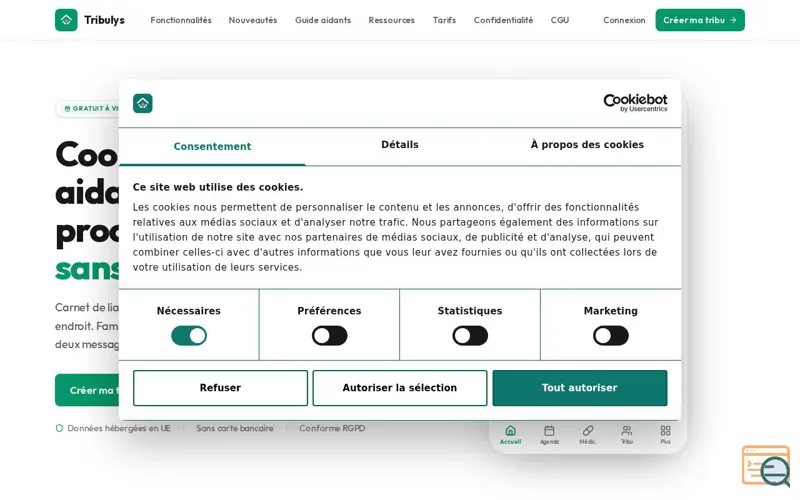 Screenshot of Tribulys