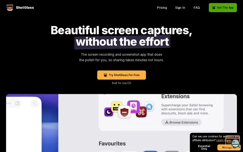 Screenshot of Shotglass