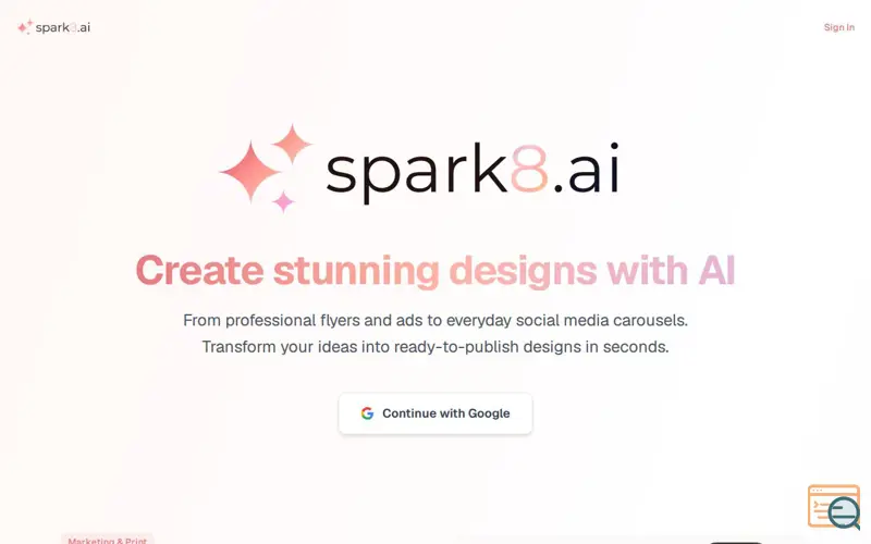 Screenshot of Spark8.ai