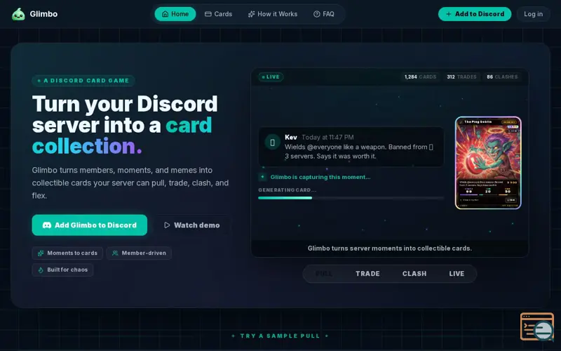 Screenshot of Glimbo