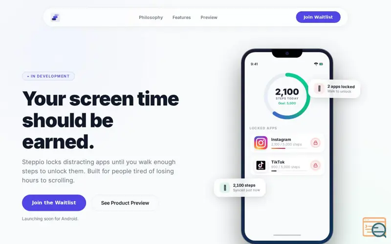 Screenshot of Steppio