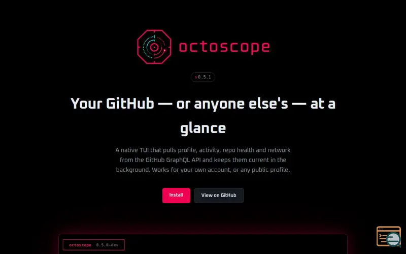 Screenshot of octoscope