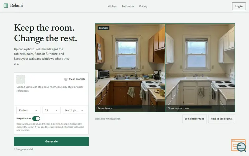 Screenshot of Relumi - Keep the room. Change the rest.