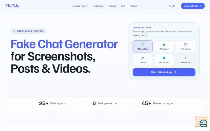 Screenshot of Thefake