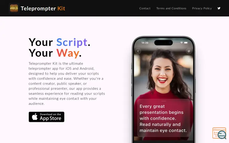 Screenshot of Teleprompter Kit