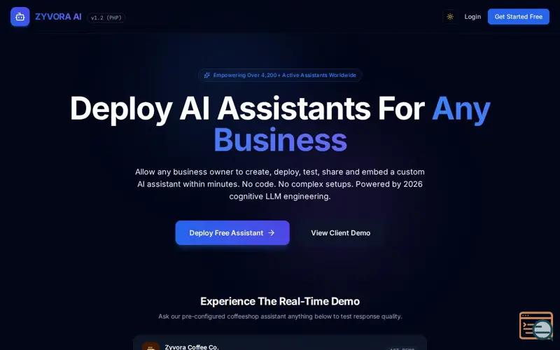 Screenshot of Zyvora AI