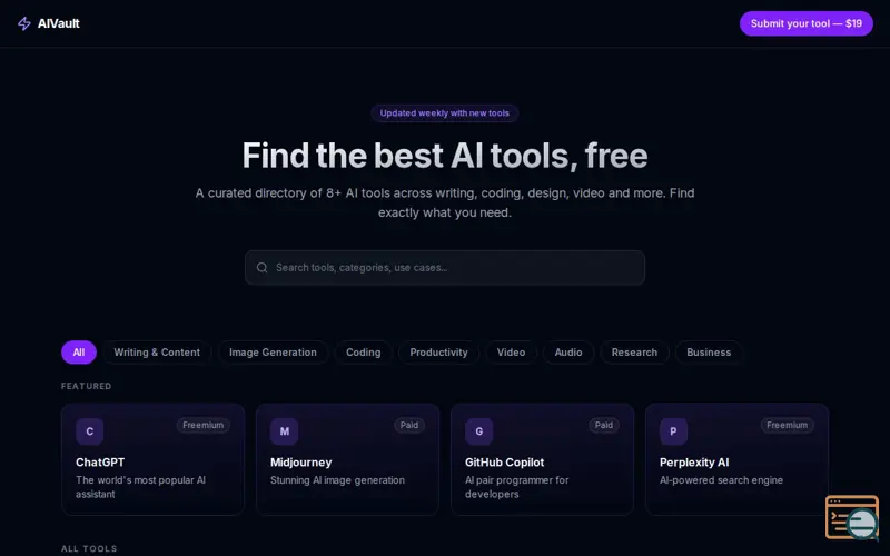 Screenshot of AIVault