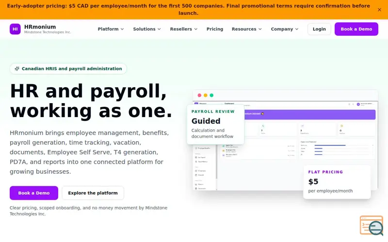 Screenshot of HRmonium