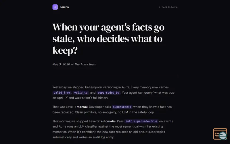 Screenshot of Aurra