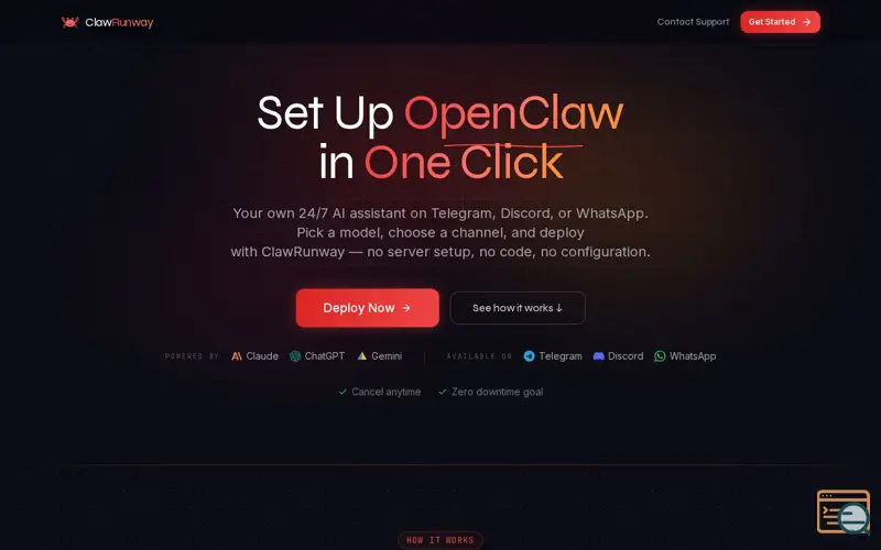 Screenshot of ClawRunway, a launch using Media Chrome